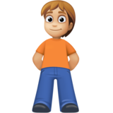 站立者：中浅肤色emoji素材一 160x160像素