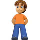 站立者：中等肤色emoji素材一 160x160像素