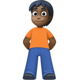 站立者：深色肤色emoji素材一 160x160像素