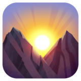 山上日出emoji素材一 160x160像素