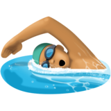 游泳者：中等肤色emoji素材一 160x160像素