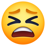 疲惫厌烦的脸emoji素材一 160x160像素