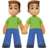 男士牵手：中等肤色emoji素材一 160x160像素