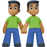 男士牵手：中深色肤色emoji素材一 160x160像素