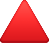 红色三角形尖朝上emoji素材一 160x160像素