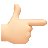 指向右边的手：浅肤色emoji素材一 160x160像素