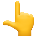 指向上方的手emoji素材一 160x160像素