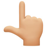 指向上方的手:中等浅肤色emoji素材一 160x160像素