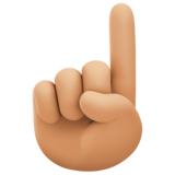 食指向上：中浅肤色emoji素材一 160x160像素