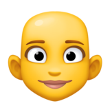 女人：秃头emoji素材一 160x160像素