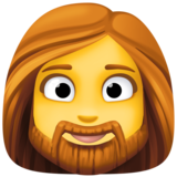 有络腮胡子的女人emoji素材一 160x160像素