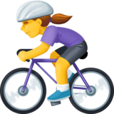 女子自行车emoji素材一 160x160像素