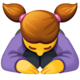 女人鞠躬emoji素材一 160x160像素