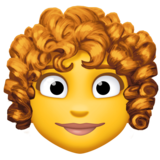 女人：卷发emoji素材一 160x160像素
