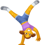 侧手翻的女人emoji素材一 160x160像素