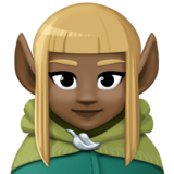 女精灵：深色肤色emoji素材一 160x160像素