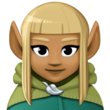 女精灵：中黑肤色emoji素材一 160x160像素