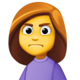 女人皱眉emoji素材一 160x160像素