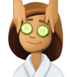 女性按摩：中等肤色emoji素材一 160x160像素