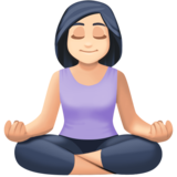 打坐的女人:浅肤色emoji素材一 160x160像素