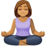 打坐的女人：中等肤色emoji素材一 160x160像素