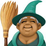 女法师：中黑肤色emoji素材一 160x160像素