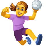 打手球的女人emoji素材一 160x160像素