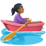 女子划艇：中等深色肤色emoji素材一 160x160像素