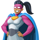 女超人：中黑肤色emoji素材一 160x160像素