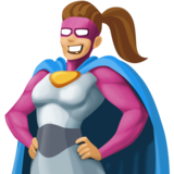 女超人：中等肤色emoji素材一 160x160像素