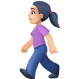 行走的女人：浅肤色emoji素材一 160x160像素