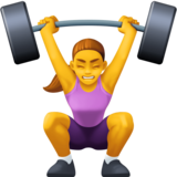 女子举重emoji素材一 160x160像素