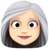 女：肤色浅，头发白emoji素材一 160x160像素