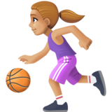 打球的女人：中浅肤色emoji素材一 160x160像素