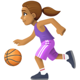 打球的女人：中等肤色emoji素材一 160x160像素