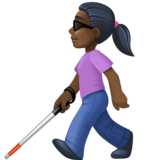 拿拐杖的女人:深色肤色emoji素材一 160x160像素