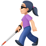 拿拐杖的女人:浅肤色emoji素材一 160x160像素