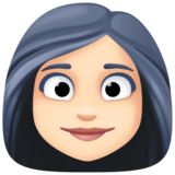女性：浅肤色emoji素材一 160x160像素