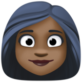 女人：深色肤色emoji素材一 160x160像素