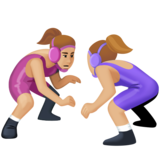 女子摔跤，3型emoji素材一 160x160像素