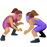 女子摔跤，4型emoji素材一 160x160像素