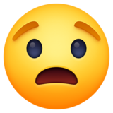 担心的脸emoji素材一 160x160像素