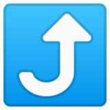 右箭头向上弯曲emoji素材一 160x160像素