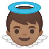 小天使：中等肤色emoji素材一 160x160像素