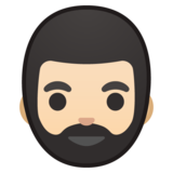 男士：浅肤色，胡须emoji素材一 160x160像素