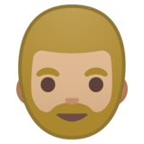 男士：中浅肤色，胡须emoji素材一 160x160像素