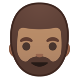 男士：中等肤色，胡须emoji素材一 160x160像素