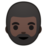 男士：深色肤色，胡须emoji素材一 160x160像素