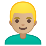男士:中浅肤色,金发emoji素材一 160x160像素