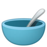 带勺子的碗emoji素材一 160x160像素